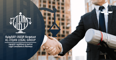 Handshake with a businessman holding building plans – Alitqan Legal Group