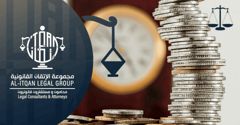 Stacks of coins beside a clock – Alitqan Legal Group